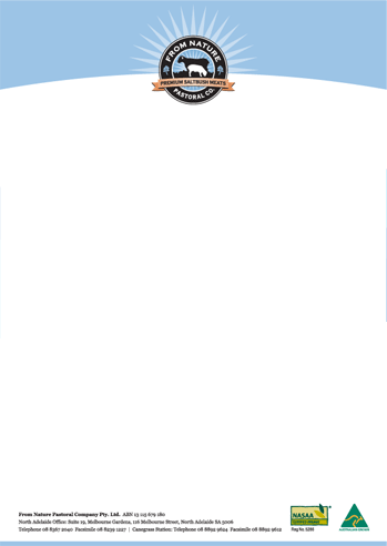 Letterhead design - From Nature Pastoral Co.