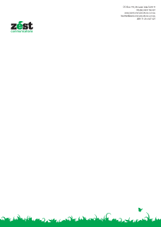 Letterhead design - Zest Communications